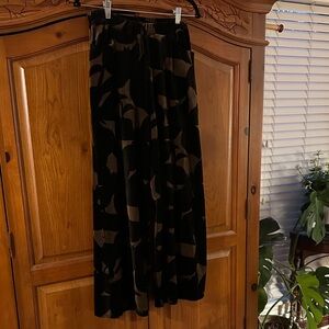 Stylish Black and Brown Wide Leg Pants